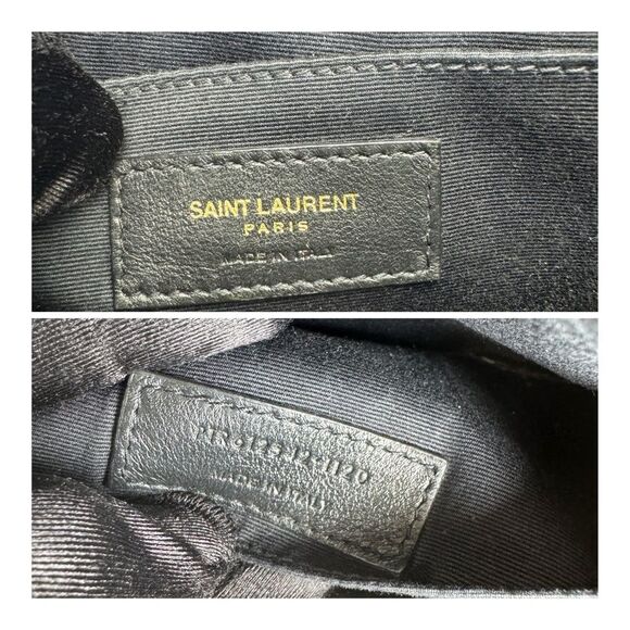 Saint Laurent YSL Raffia Calfskin Leopard Print Monogram Lou Camera Bag Natural - Picture 14 of 16